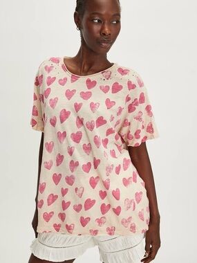 Magnolia Pearl My Love boyfriend Cream Tee - OS